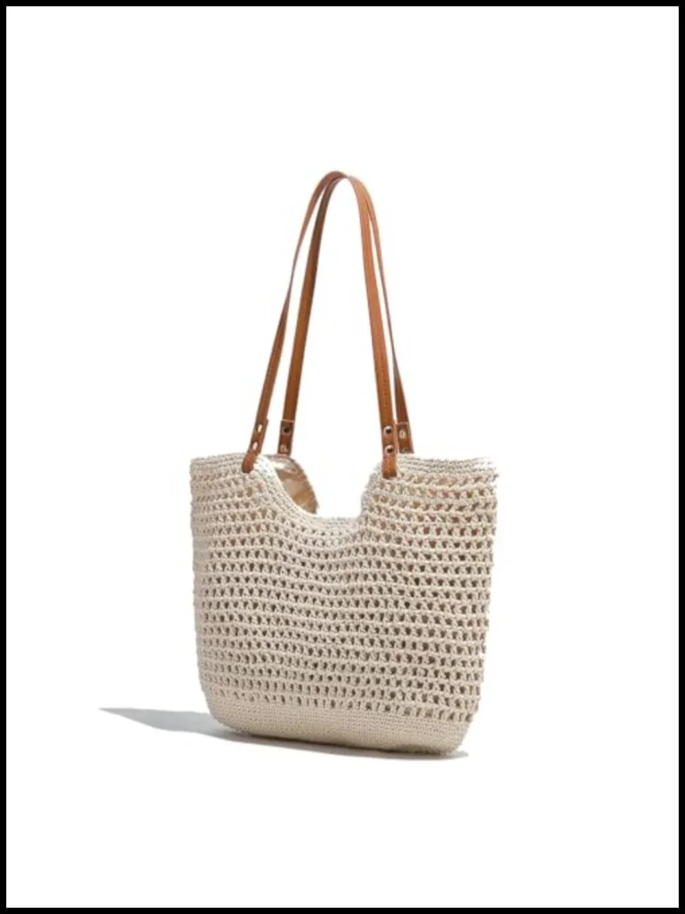 Bohemian Crochet Hobo Shoulder Bag Handwoven Cotton Beach Tote